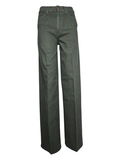 pantalone donna largo in gabardina di cotone militare Atelier Cigala's | 138-TGS15128